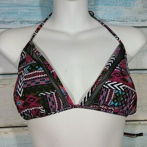 MOSSIMO swim top‎ coral/olive/black size Large